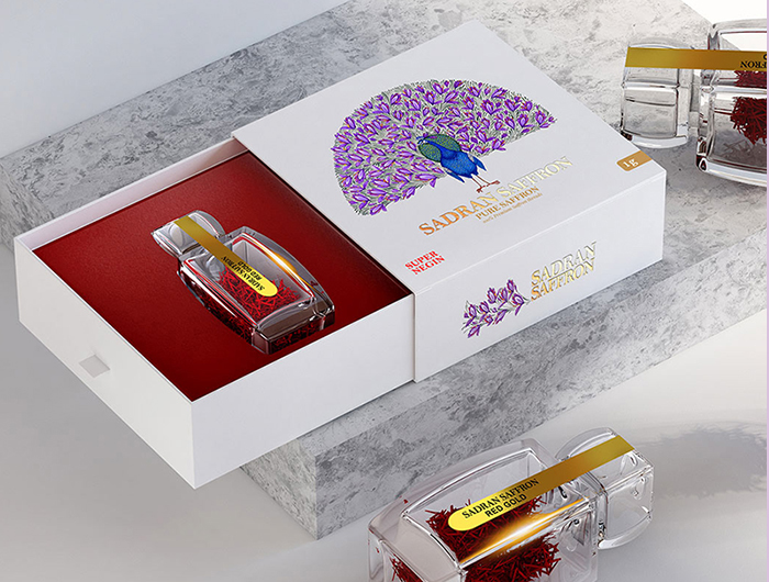 نمونه طراحی جعبه زعفران