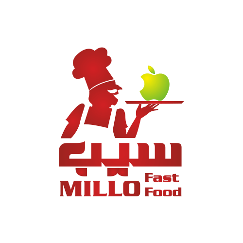 طراحی لوگو فست فود سیب میلو