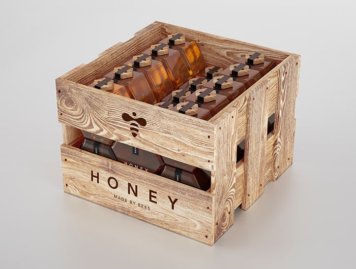 طراحی بسته بندی جعبه ای عسل