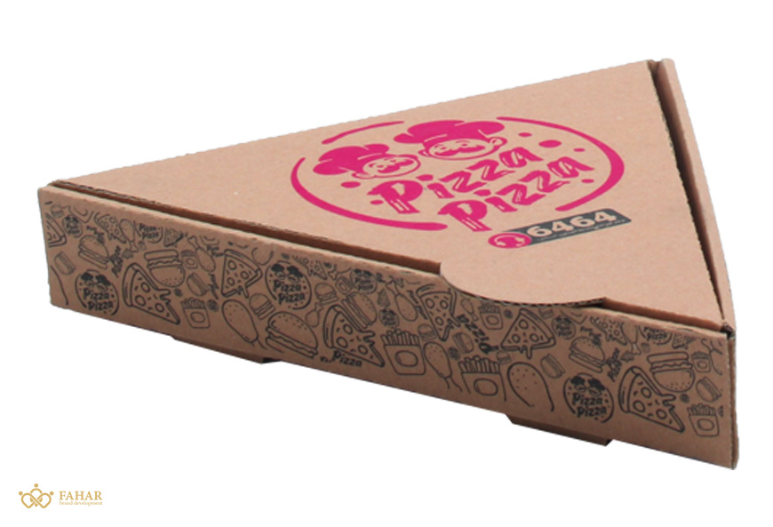 طراحی بسته بندی پیتزا سه گوش