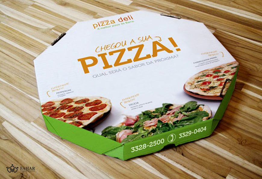 طراحی بسته بندی پیتزا شش گوش