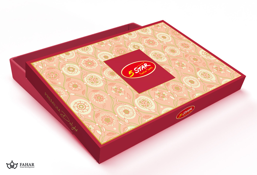 طراحی بسته بندی جعبه شیرینی