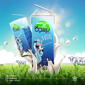 طراحی بسته بندی شیر پرسوکا